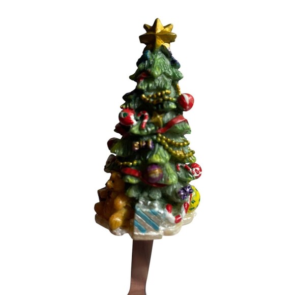 Christopher Radko Christmas Tree Cocktail Forks Set of 4 Party Spruced Up Spruce - Picture 6 of 11